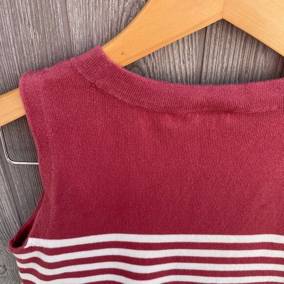 LOFT Outlet Sleeveless Striped Sweater - Picture 7 of 7
